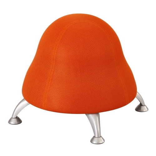 SCRANTON & CO  Low Profile Vinyl Upholstered Ball Chair In Orange