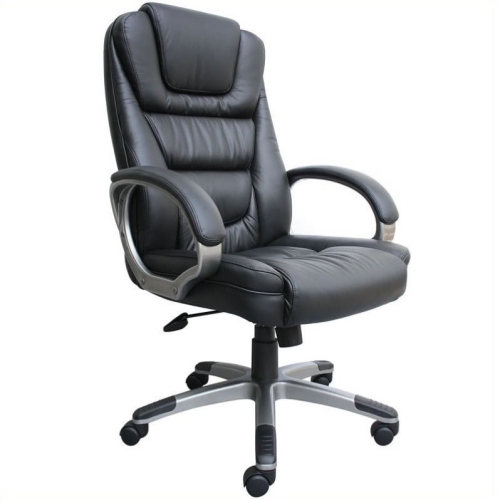 Scranton & Co Contemporary Executive Leather Arm Office Chair
