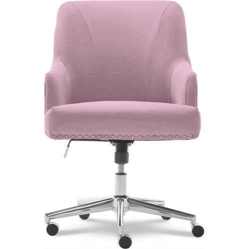 Scranton & Co Home Office Chair in Lilac Purple Twill Fabric
