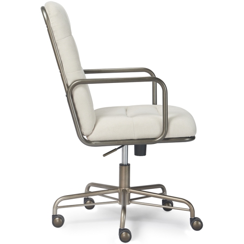 Scranton & Co Modern Executive Fabric Desk Chair in Cream
