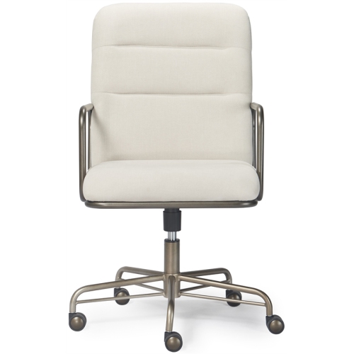 Scranton & Co Modern Executive Fabric Desk Chair in Cream