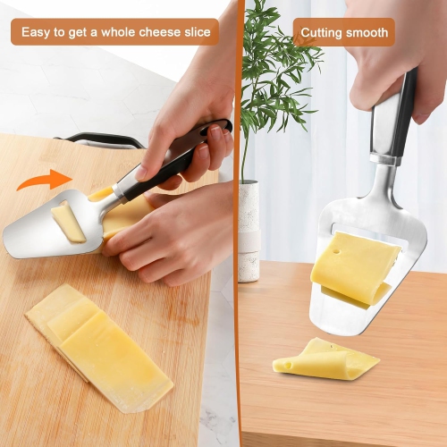 ISTAR Cheese Slicer Stainless Steel, Soft Rubber Handle and Comfortable Grip, Heavy Duty Cheese Slicer for Easy and Fast Slicing of Soft Blue Cheese,