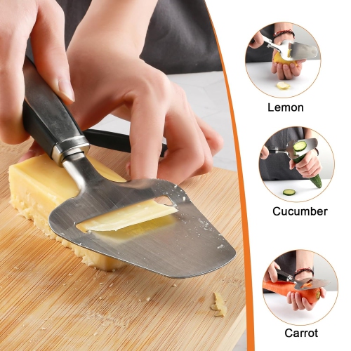 ISTAR Cheese Slicer Stainless Steel, Soft Rubber Handle and Comfortable Grip, Heavy Duty Cheese Slicer for Easy and Fast Slicing of Soft Blue Cheese,