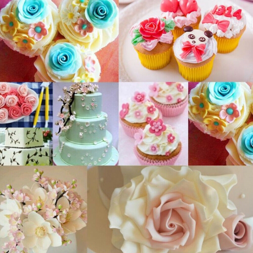ISTAR 8pcs/Lot Fondant Cake Pastry Carving Cutter 16 Patterns Flower Sugar Craft Modelling Tools Clay Fondant Cake Decorating Tool