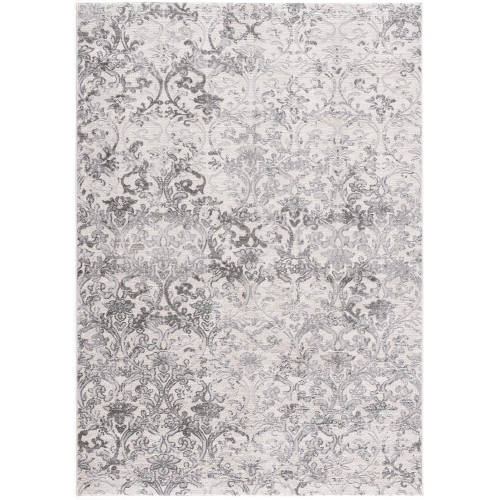 RUG BRANCH  Civita Transitional Distressed Damask Beige/grey Indoor Area Rug