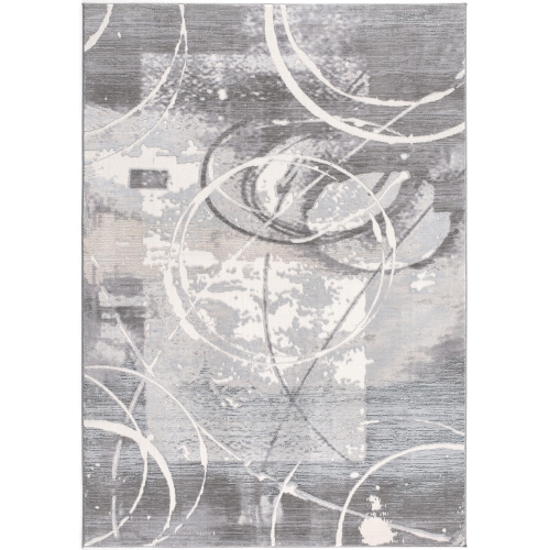 RUG BRANCH  Orbis Contemporary Abstract Grey/beige Indoor Area Rug