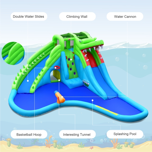 Costway Inflatable Water Slide Upgraded Kids Bounce Castle Blower Excluded