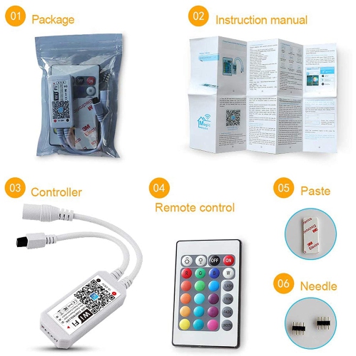 ISTAR WiFi Smart LED Strip Controller Convert Any RGB LED Strip into Smart WiFi Enabled Strip_ RGBW Option Dimmer Switch
