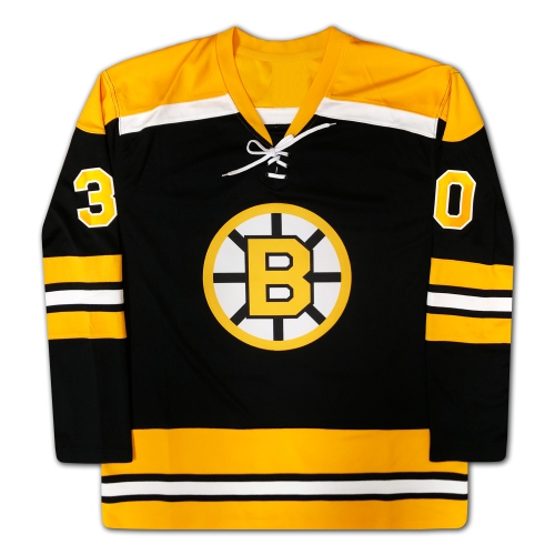 Gerry Cheevers Autographed Black Boston Bruins Jersey