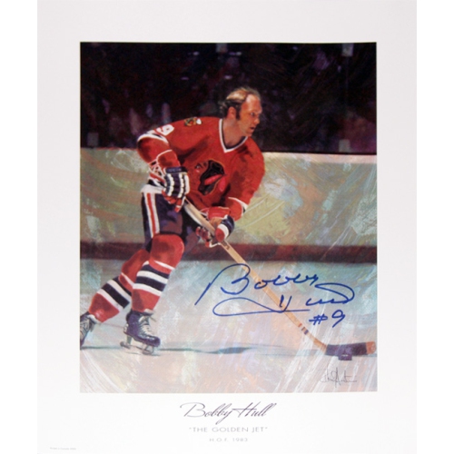 The Golden Jet Autographed Lithograph - Bobby Hull