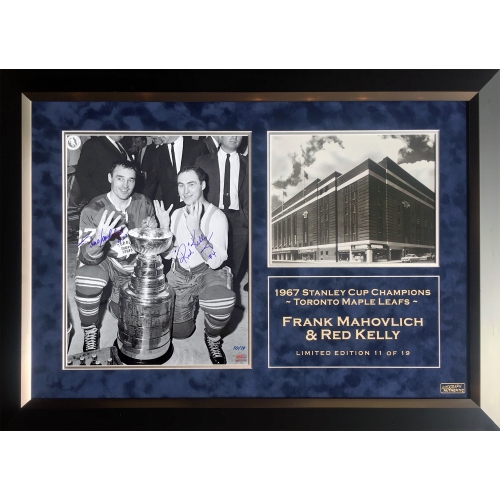 Frank Mahovlich and Red Kelly Signed 11x14 Photo, Ltd Ed /19