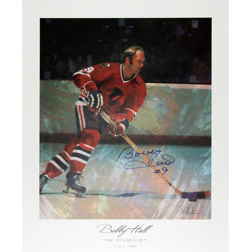 Autographed Bobby Hull Lithograph Unlimited Edition
