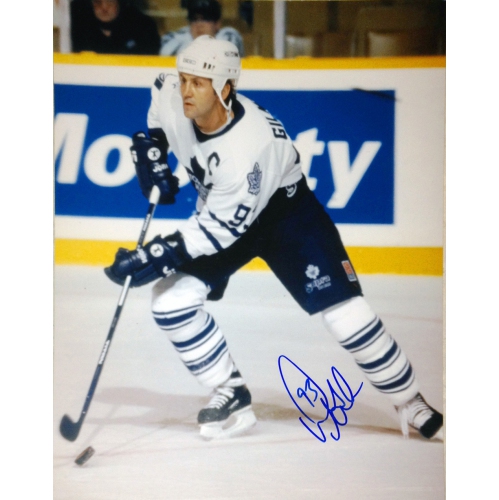 AUTOGRAPH AUTHENTIC  Doug Gilmour Signed 8X10 Toronto Maple Leafs Photo - In White