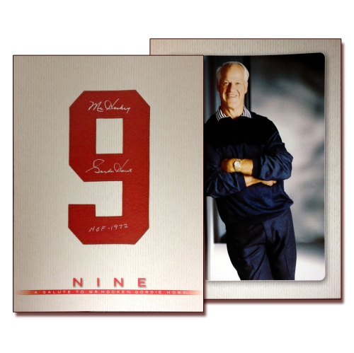 AUTOGRAPH AUTHENTIC  Gordie Howe "nine" Book - Autographed - Detroit Wings (14" By 10") In Red