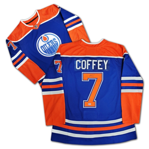 AUTOGRAPH AUTHENTIC  Paul Coffey Autographed Edmonton Oilers Jersey In Blue