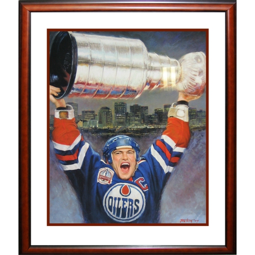 Mark Messier Lithograph Painting Framed, Ltd Edition /1111