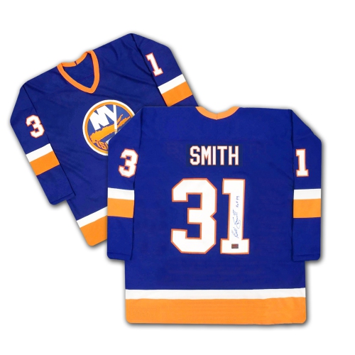 AUTOGRAPH AUTHENTIC  Billy Smith Autographed New York Islanders Jersey In Blue