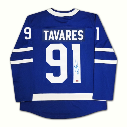John Tavares Signé Bleu Maillot Adidas Toronto Maple Leafs