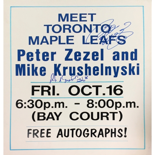AUTOGRAPH AUTHENTIC  Peter Zezel, Mike Krushelnyski Signed Vintage Sign