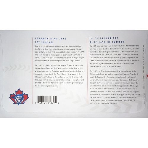 Série mondiale de collection de la journée du numéro des Blue Jays 1992