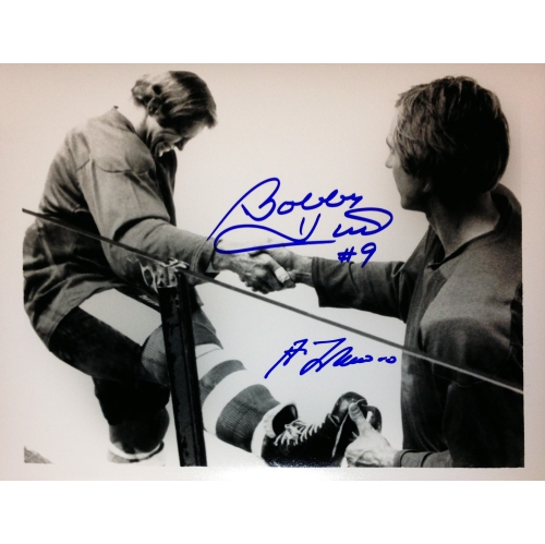 AUTOGRAPH AUTHENTIC  Bobby Hull & Guy Lafleur Signed 8X10 - Chicago - Montreal