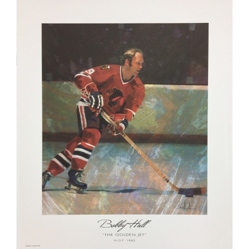 The Golden Jet Lithograph - Bobby Hull