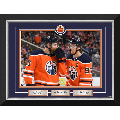 Connor McDavid & Leon Draisaitl Framed Collector 16x20 Photo