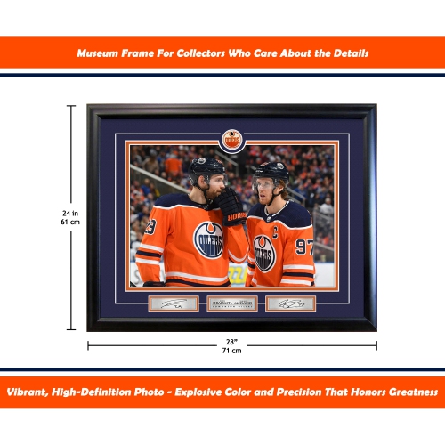 Connor McDavid & Leon Draisaitl Framed Collector 16x20 Photo