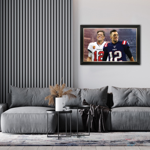 Tom Brady Framed Canvas NFL Legend - Patriots & Buccaneers