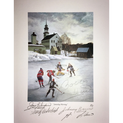 Signed Bower, Lafleur, Beliveau, Hull, Mahovlich