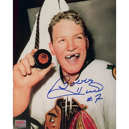 AUTOGRAPH AUTHENTIC  Autographed Bobby Hull 50Th Goal 8X10 Photo (Colour)