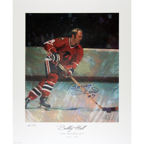 AUTOGRAPH AUTHENTIC  The Golden Jet Signed Lithograph Ltd. Ed.bobby Hull