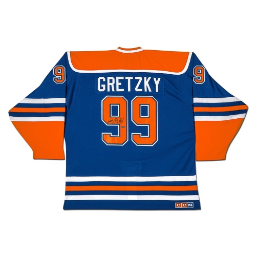 Wayne Gretzky Autographed Blue Adidas Edmonton Oilers Jersey