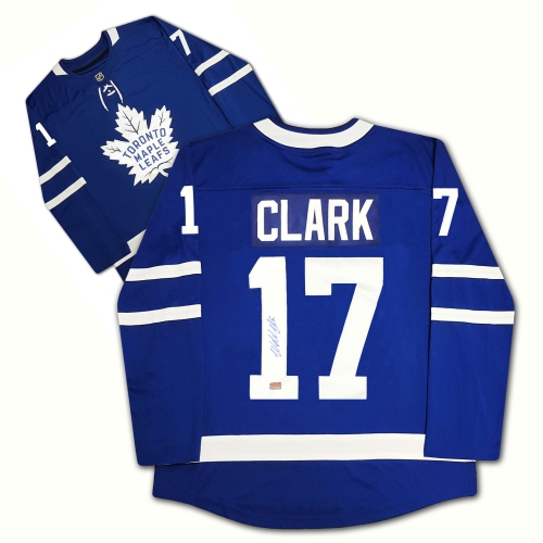 AUTOGRAPH AUTHENTIC  Wendel Clark Autographed Toronto Maple Leafs Jersey In Blue