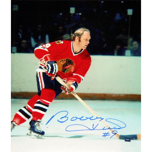 AUTOGRAPH AUTHENTIC  Bobby Hull Signed 8X10 Photo - Chicago Blackhawks (Action)