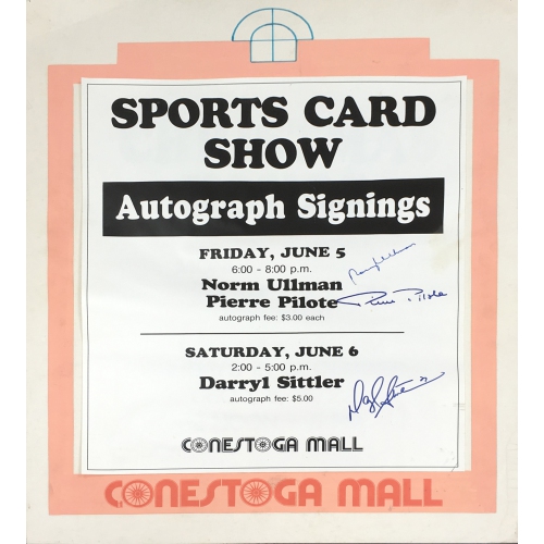 AUTOGRAPH AUTHENTIC  Norm Ullman & Pierre Pilote Signed Vintage Sign