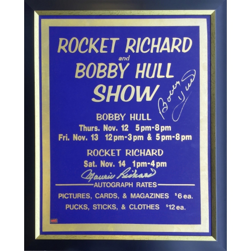 AUTOGRAPH AUTHENTIC  Bobby Hull, Maurice Richard Signed Vintage Sign