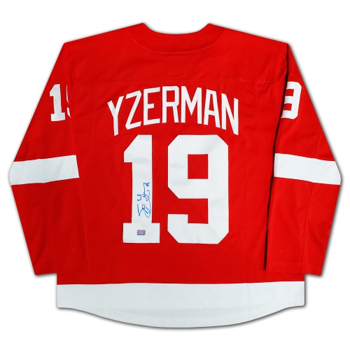 Steve Yzerman Autographed Red Detroit Red Wings Jersey