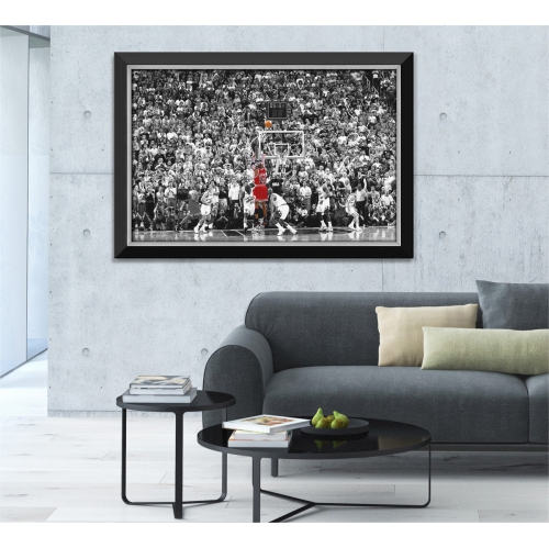 Michael Jordan Last Shot Framed Canvas