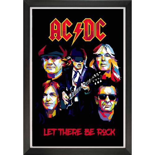 AC/DC - Let There Be Rock - Framed Pop Art Reprint