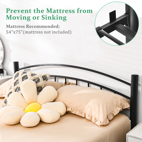 Costway – base de matelas pour lit simple/double/grand lit en métal avec pied de lit