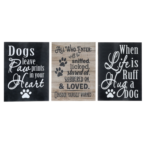 Wood Wall Sign (Asstd) - Set of 3
