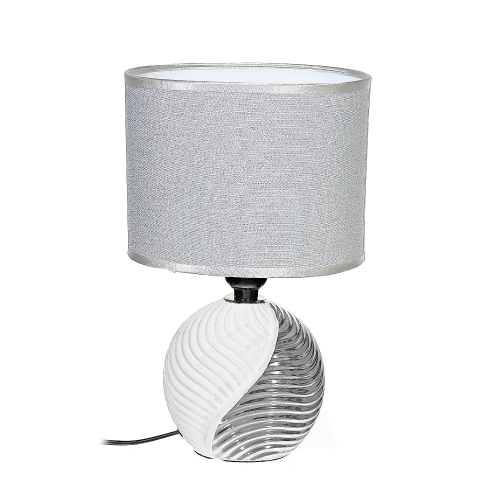 Ceramic Table Lamp With Shade (Allure) (Silver) Best Buy Canada