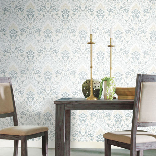RoomMates Persian Damask Peel & Stick Wallpaper - Blue