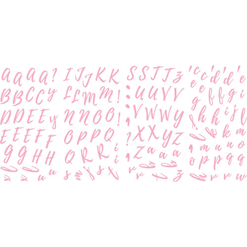 RoomMates Brush Script Alphabet Wall Decals - Pink