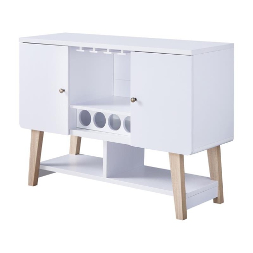 Buffet moderne en bois pour 4 bouteilles Nico de Furniture of America en blanc