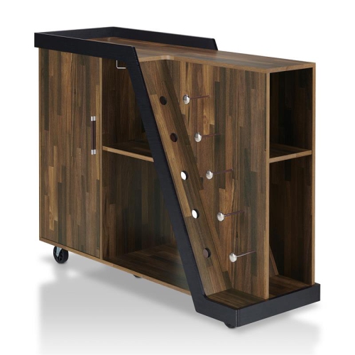 Furniture of America Ando Contemporary Wood Buffet with Casters in Light Hickory