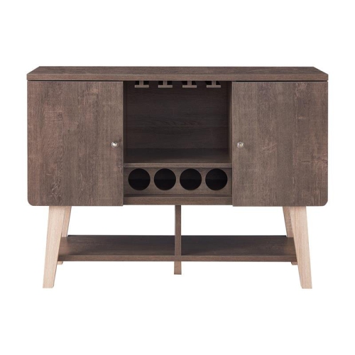 FURNITURE OF AMERICA  Nico Modern Wood 4-Bottle Buffet In Walnut Oak