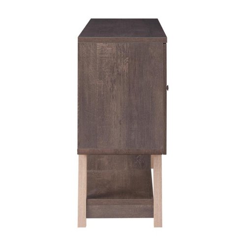Furniture of America Nico Modern Wood 4-Bottle Buffet in Walnut Oak