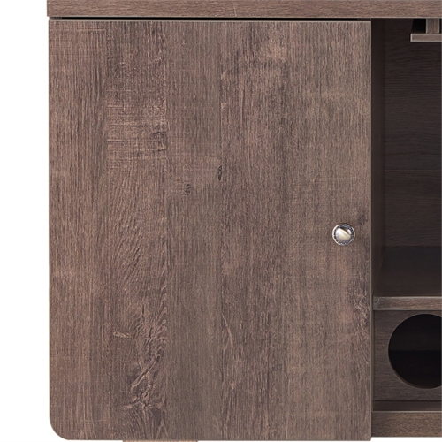 Furniture of America Nico Modern Wood 4-Bottle Buffet in Walnut Oak